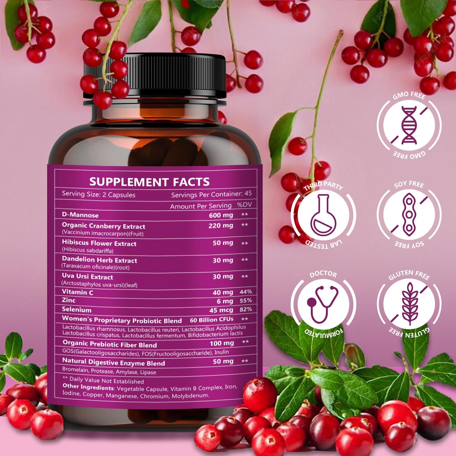 Women’s Urinary Health Probiotics, 60 Billion Probiotics - Trending Wellness Store