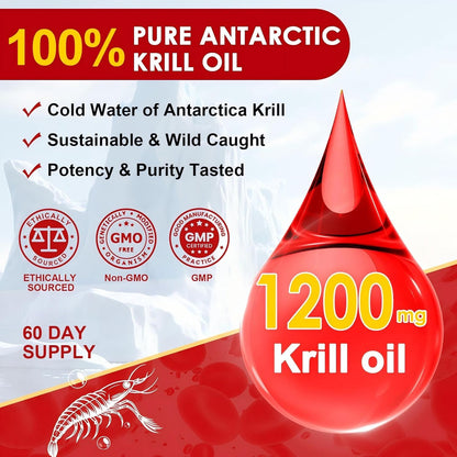 Krill Oil with Omega-3 EPA & DHA, 120 Softgels - Trending Wellness Store