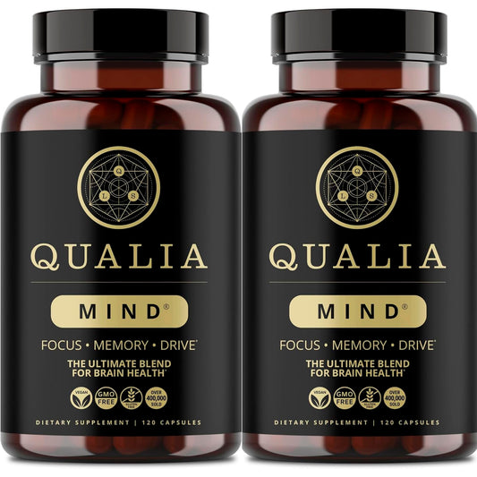 QUALIA MIND | The Ultimate Blend For Brain Health* | Doctor-Formulated Nootropic To Fuel Focus & Concentration* | Supports Long Term Brain Health| Maintain Drive & Productivity | 2 Month Supply - Trending Wellness Store