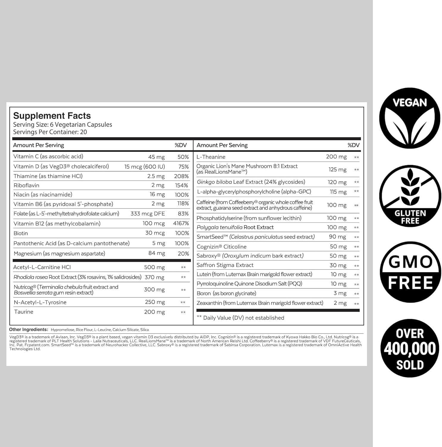 QUALIA MIND | The Ultimate Blend For Brain Health* | Doctor-Formulated Nootropic To Fuel Focus & Concentration* | Supports Long Term Brain Health| Maintain Drive & Productivity | 2 Month Supply - Trending Wellness Store