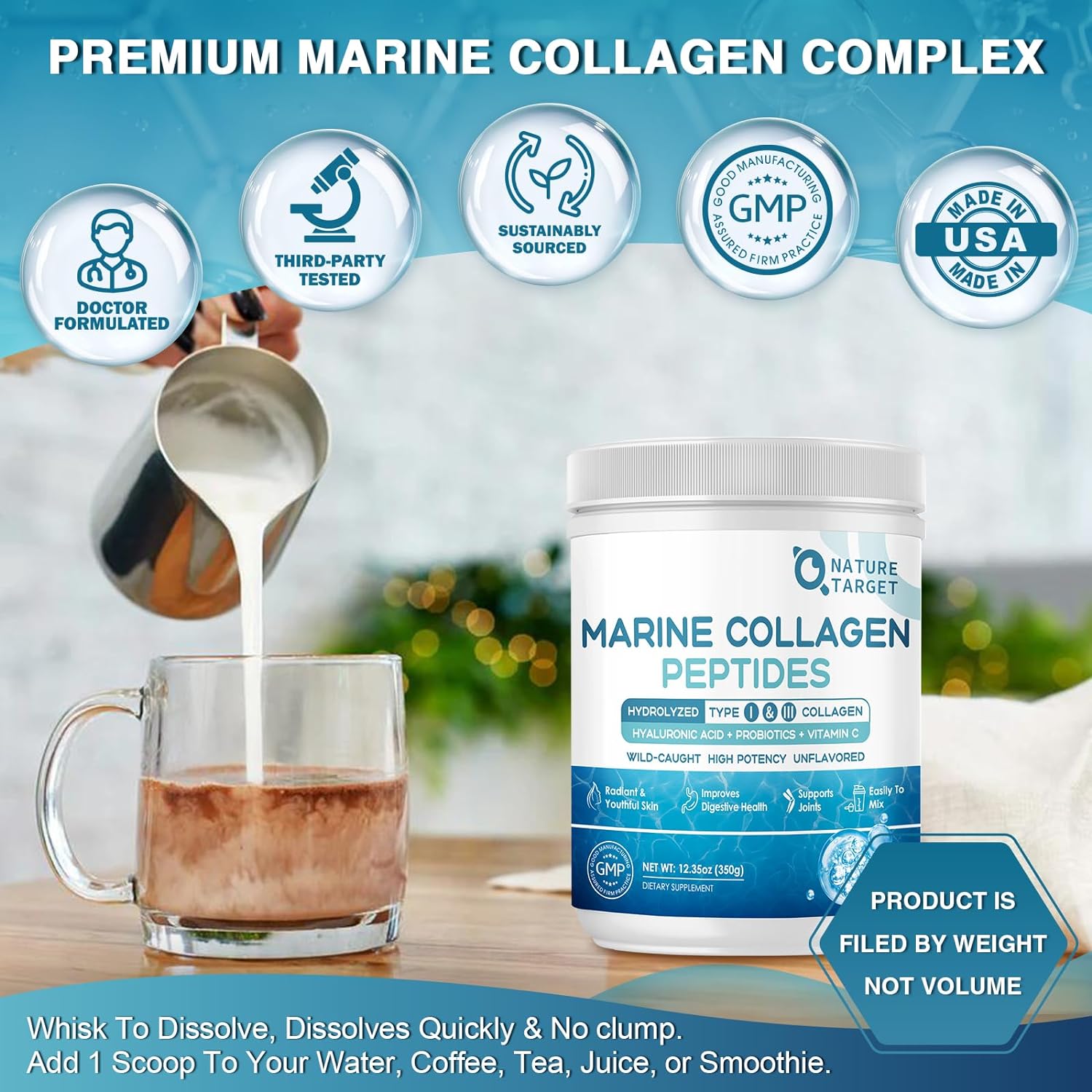 Marine Collagen Peptides Powder, 10 Billion CFUs - Trending Wellness Store