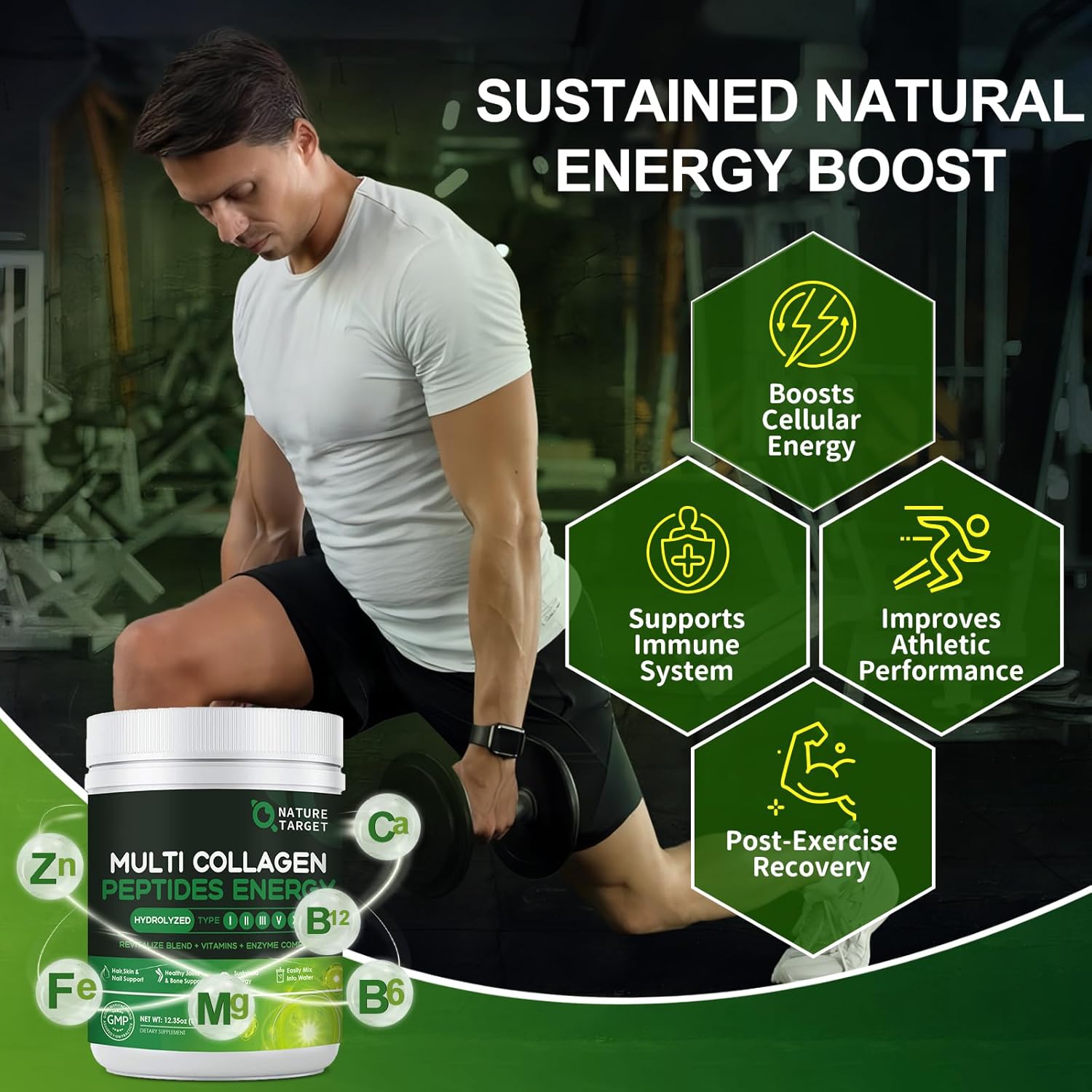 Hydrolyzed Multi Collagen Peptides Powder, 8600mg - Trending Wellness Store