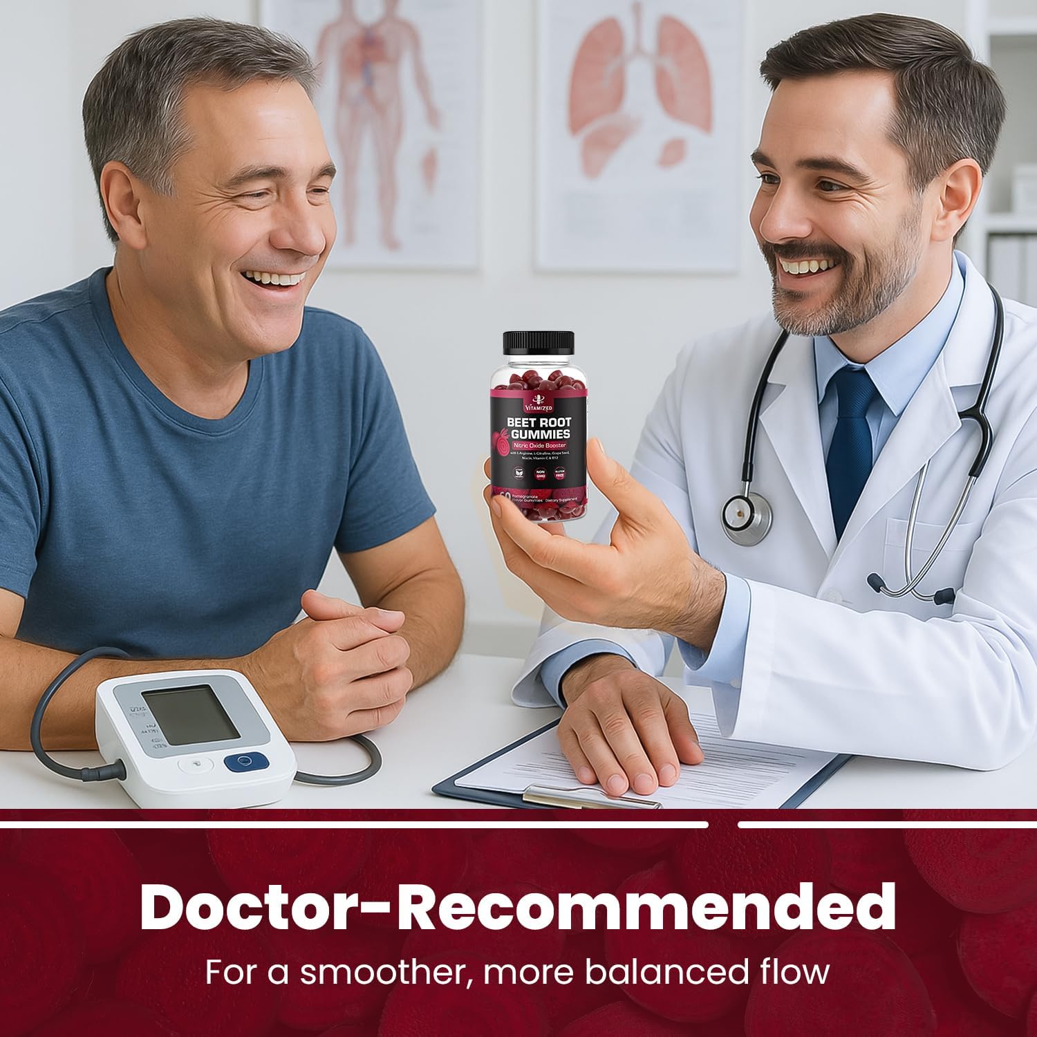 VITAMIZED Beetroot Gummies 1000mg - Nitric Oxide Supplement - Trending Wellness Store