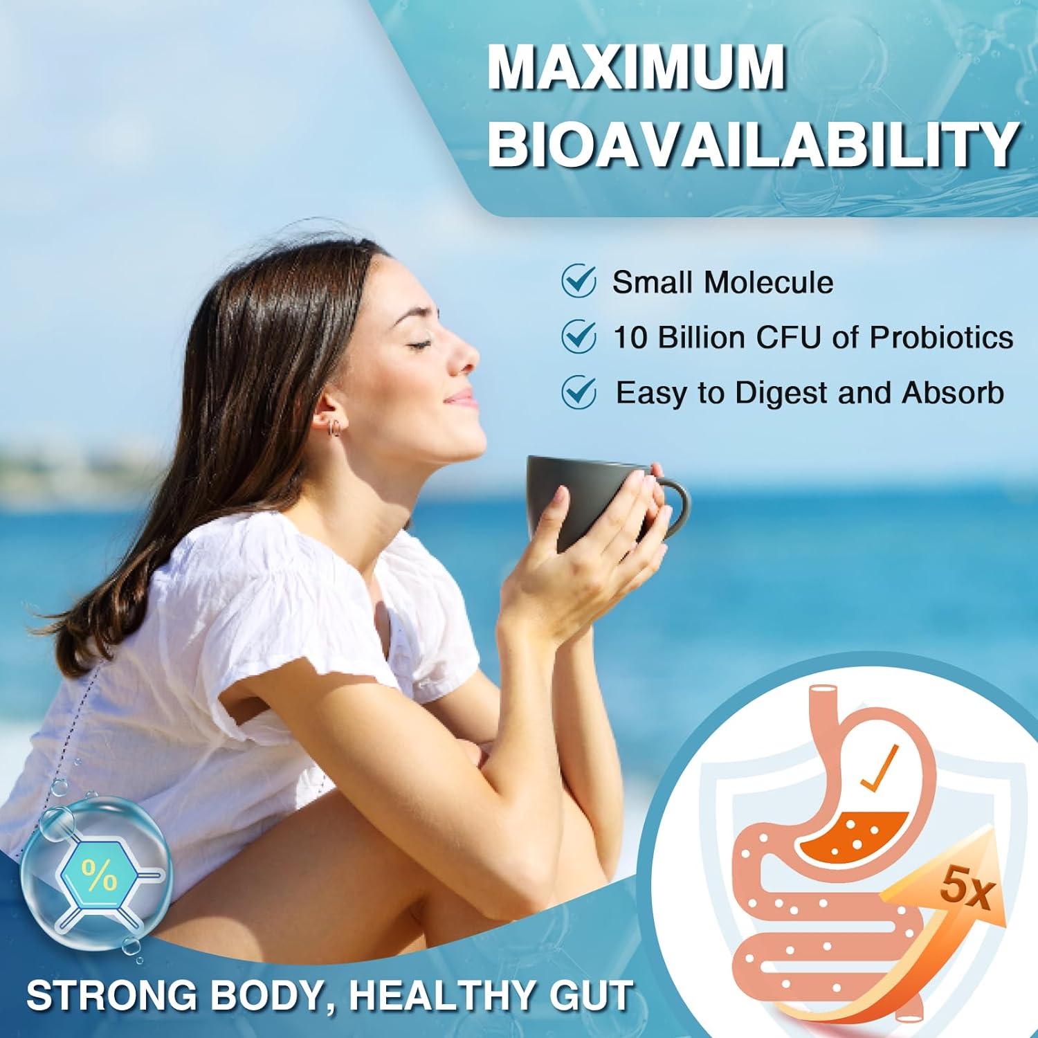 Marine Collagen Peptides Powder, 10 Billion CFUs - Trending Wellness Store