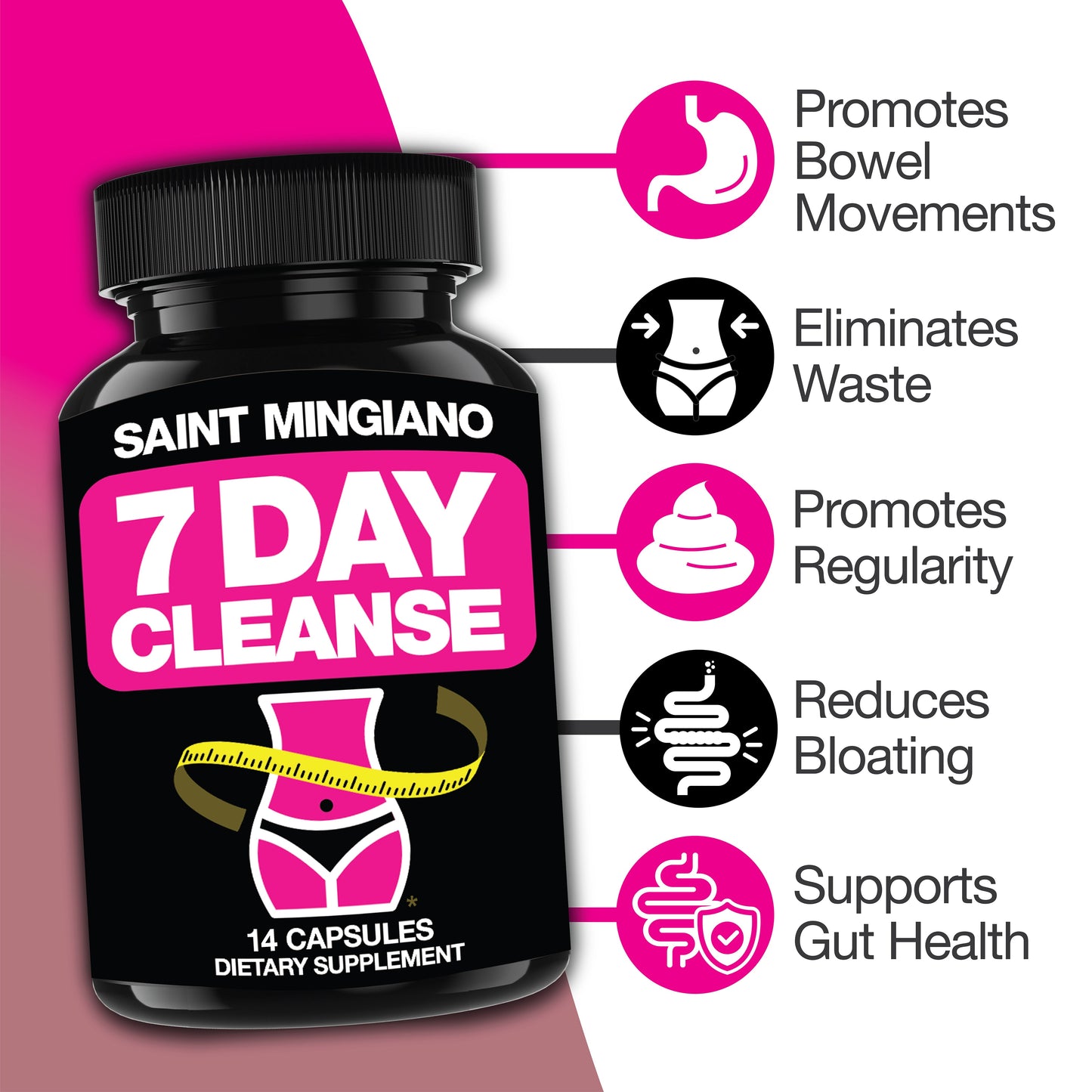 7 Day Cleanse Program | Colon Detox with Natural Laxative for Constipation & Bloating - Trending Wellness Store