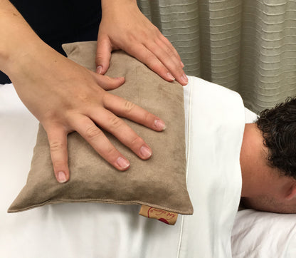 Large Rectangle Cherry Stone Pillow in Tan Ultra-Suede - Trending Wellness Store