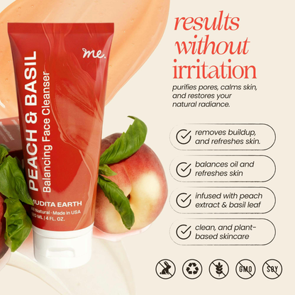 Peach & Basil Balancing Face Cleanser - Trending Wellness Store