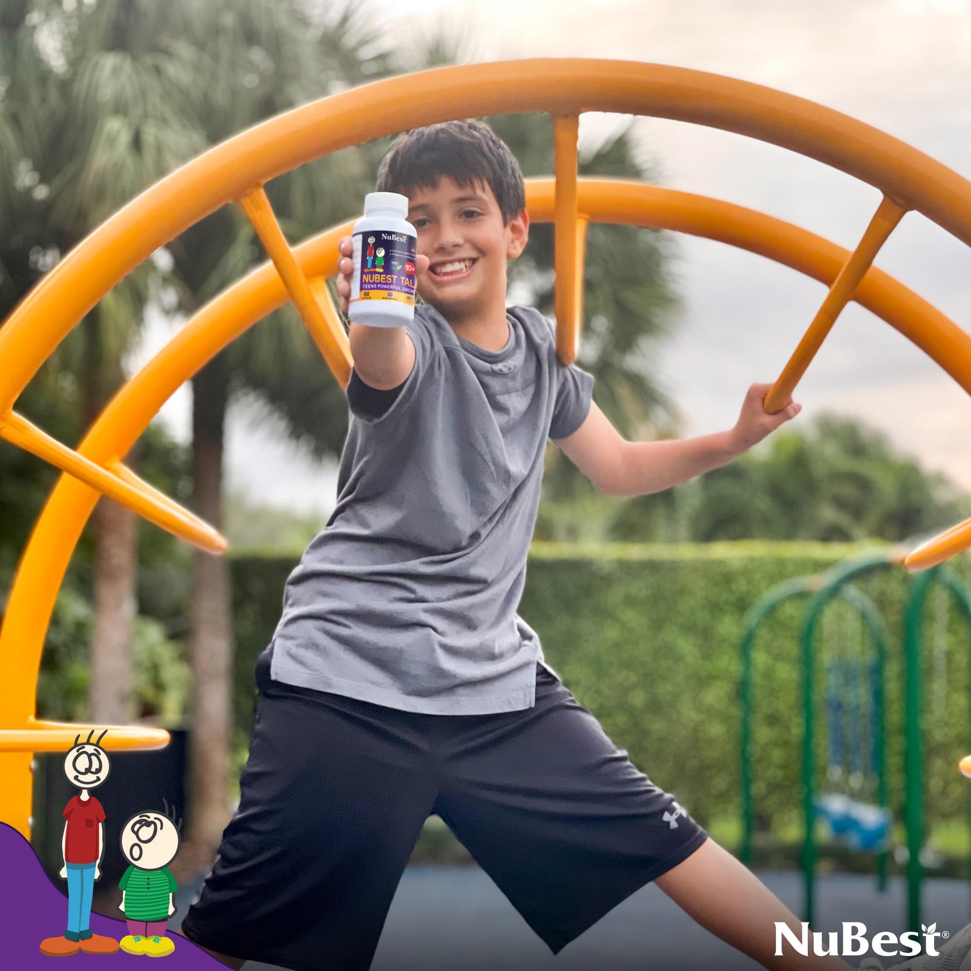NuBest Tall 10+ Premium Bone Strength Formula, Enhanced Immunity and Overall Health for Age 10+ - Who Drink Milk Daily with Calcium, Vitamin D3, Vitamin K2, and Multivitamins - 60 Capsules - Trending Wellness Store