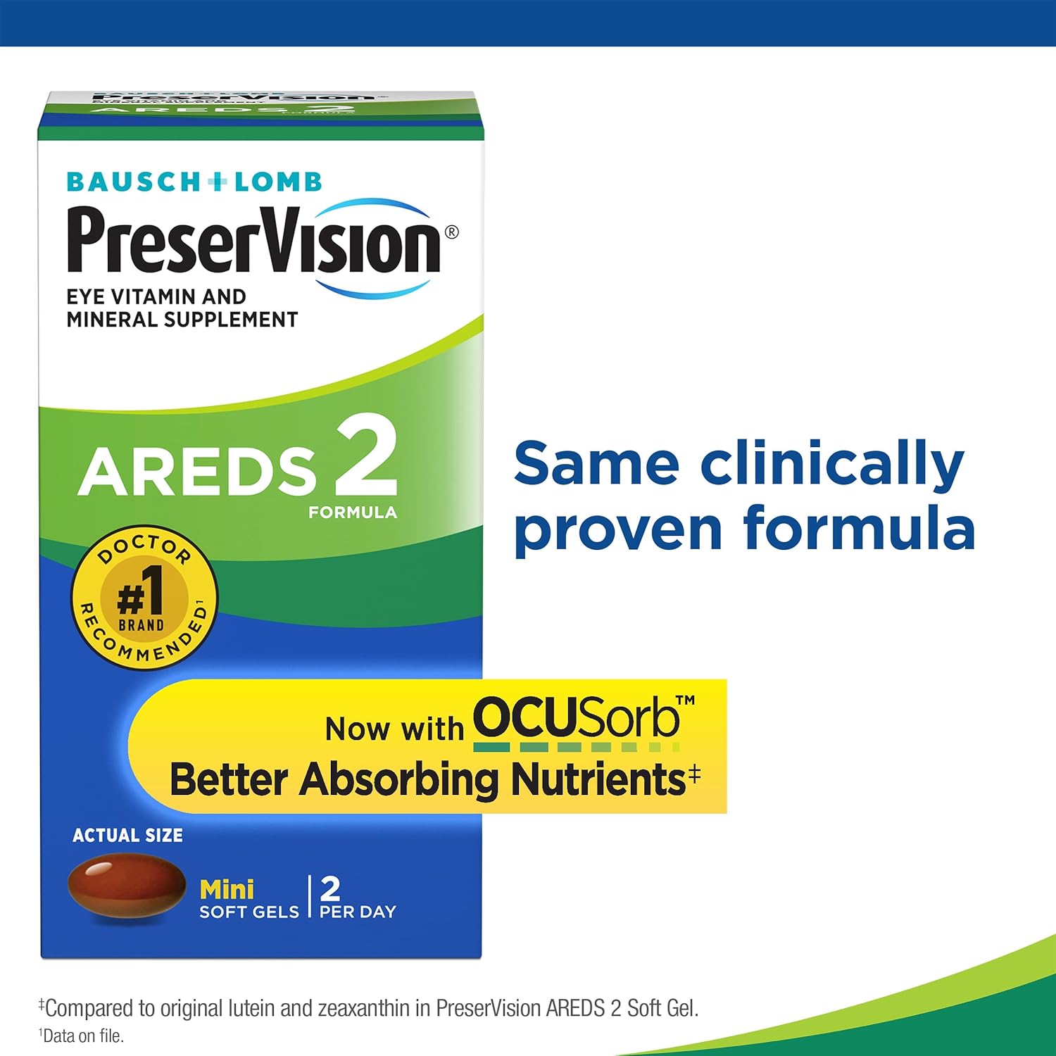 PreserVision AREDS 2 Eye Vitamins, Lutein and Zeaxanthin Supplement with Vitamin C, Vitamin E,Zinc, and Copper, 130 Softgels 2Pack (Minigels) - Trending Wellness Store