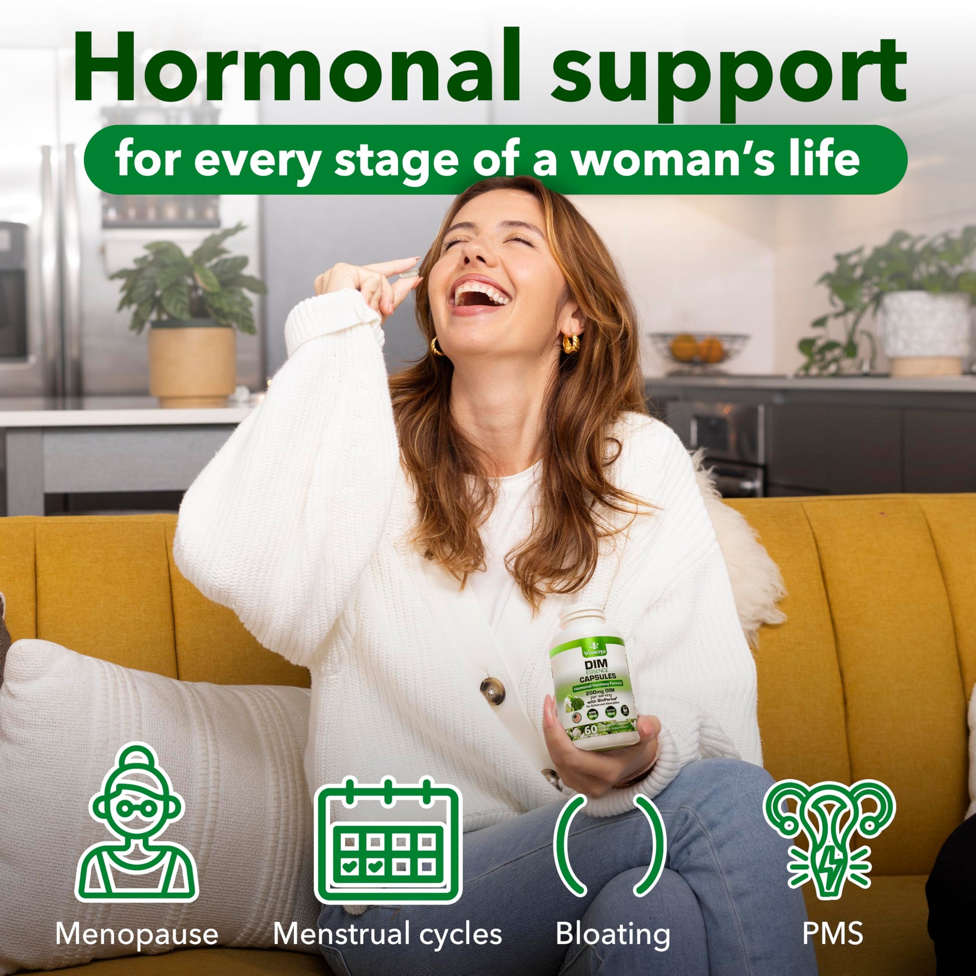 DIM Estrogen Supplement - Hormone Balance, Skin Health, and Menopause Support | Vitamized - Trending Wellness Store