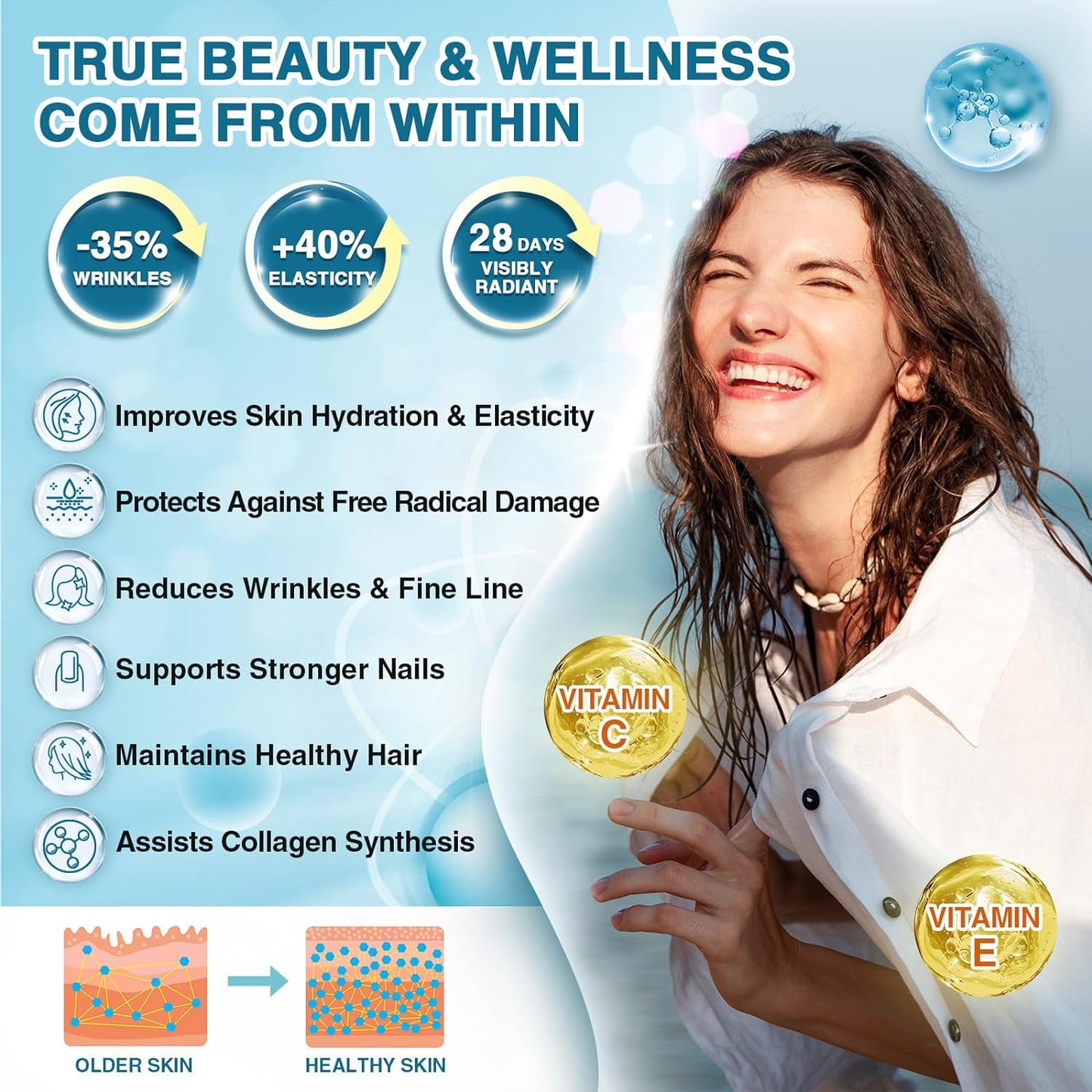 Marine Collagen Peptides Powder, 10 Billion CFUs - Trending Wellness Store