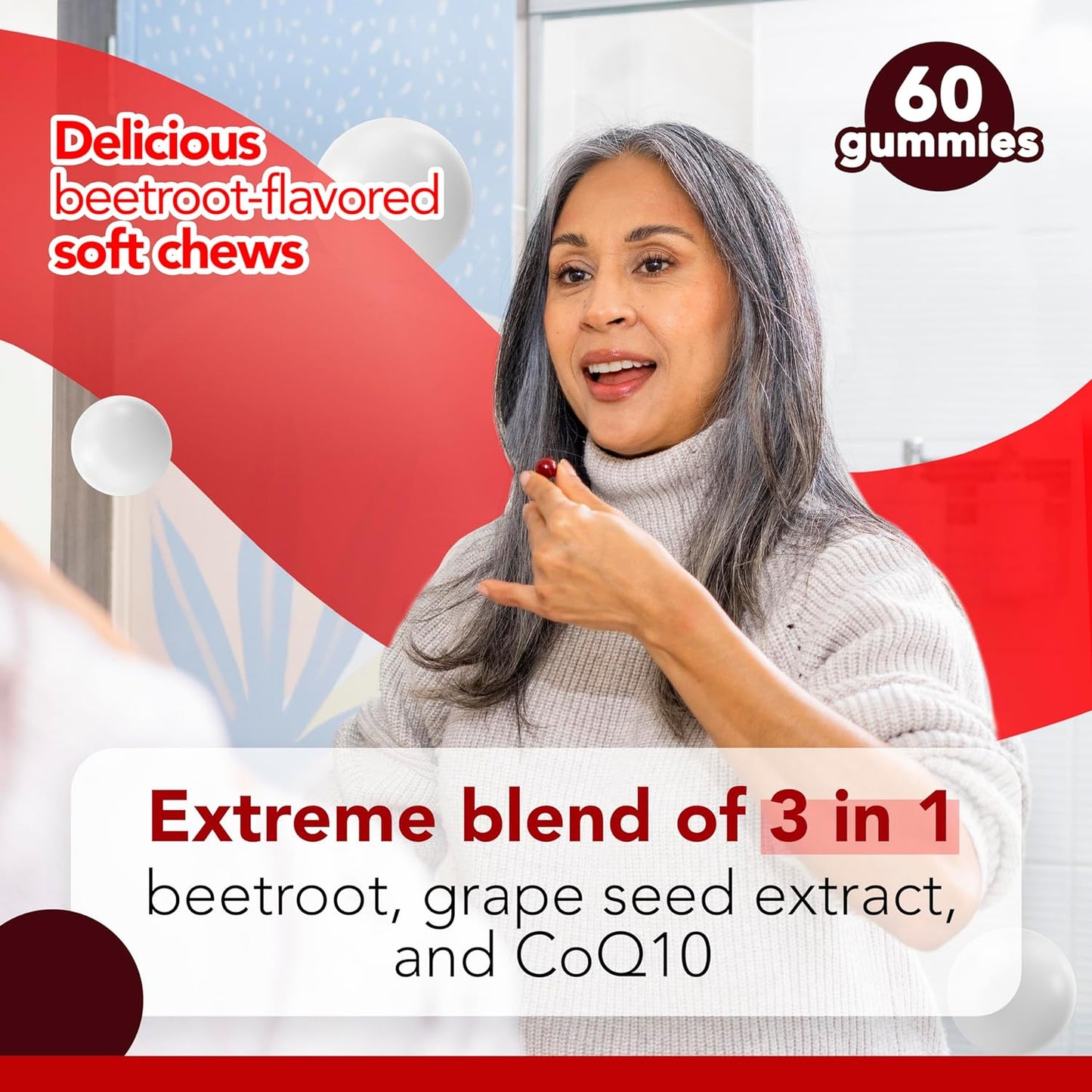Beet Root Extreme Gummies with CoQ10, 60 Count - Trending Wellness Store