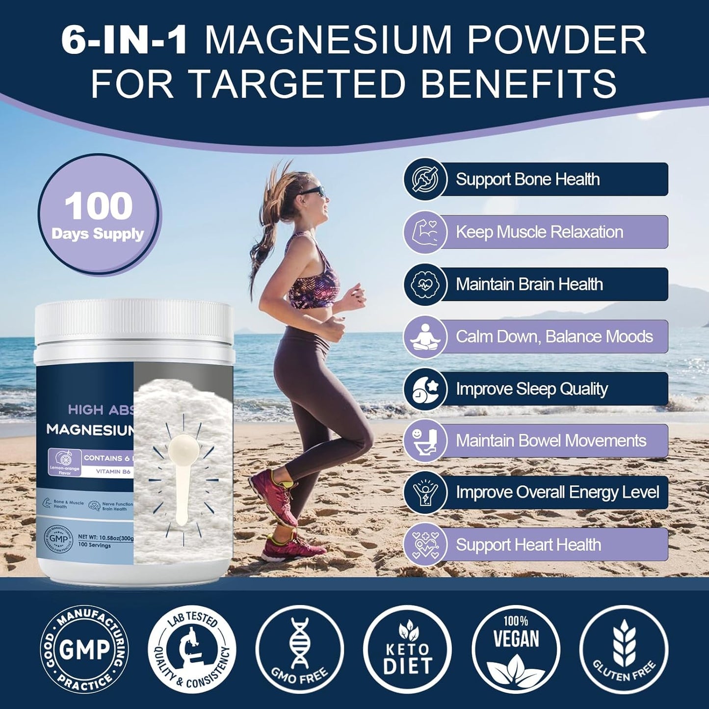 Magnesium Powder Supplement, 210mg - Trending Wellness Store