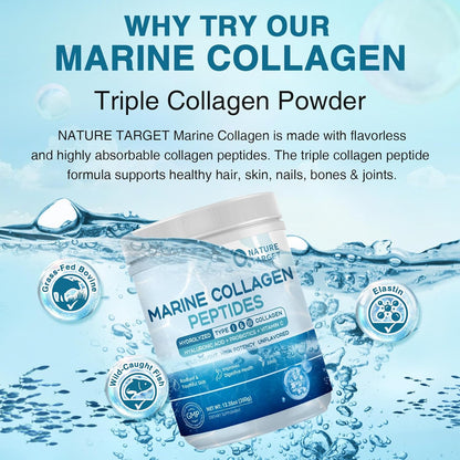 Marine Collagen Peptides Powder, 10 Billion CFUs - Trending Wellness Store