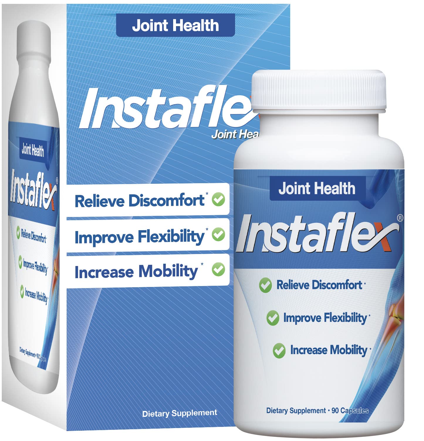 Instaflex Joint Support Supplement 90 Capsules - Clinically Studied Joint Relief Blend of Glucosamine, MSM, White Willow, Turmeric, Ginger, Cayenne, Hyaluronic Acid - Trending Wellness Store