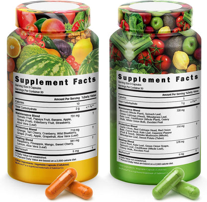 Superfood Fruits and Veggie Capsules - Overall Health and Energy - For Men and Women - Trending Wellness Store