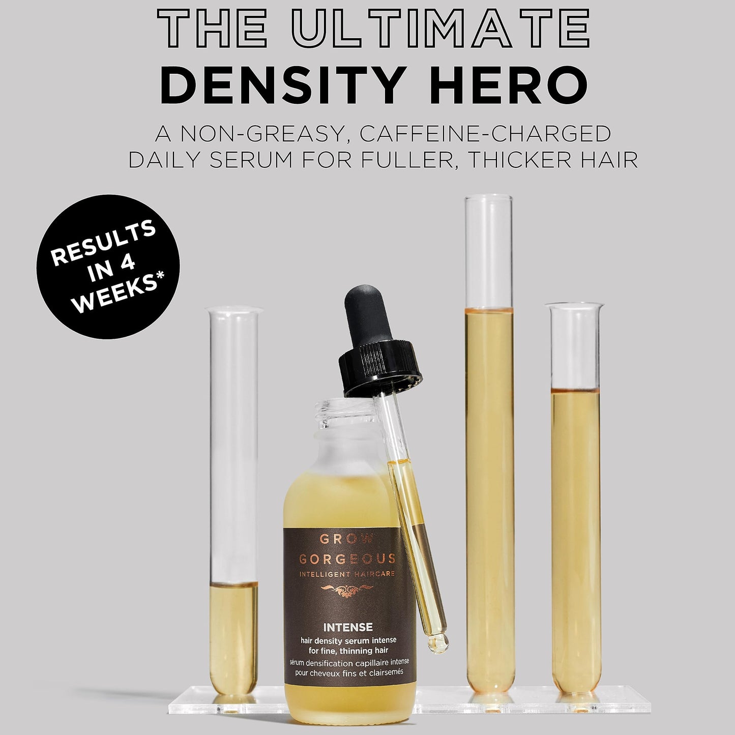 Grow Gorgeous Density Serum Intense - Hair Growth Serum With Caffeine. For Thin and Damaged Hair. Increases Thickness Of Each Strand By Up To 13%. 2 Fl Oz - Trending Wellness Store