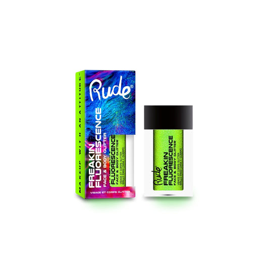 RUDE Freakin Fluorescence Face & Body Glitter - Rave Wave - Trending Wellness Store