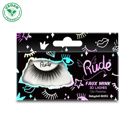 RUDE Essential Faux Mink 3D Lashes - Babydoll - Trending Wellness Store