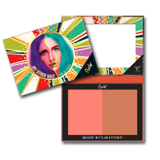 RUDE My Other Half Duo Shade Face Palette - Yin &amp; Yang - Trending Wellness Store