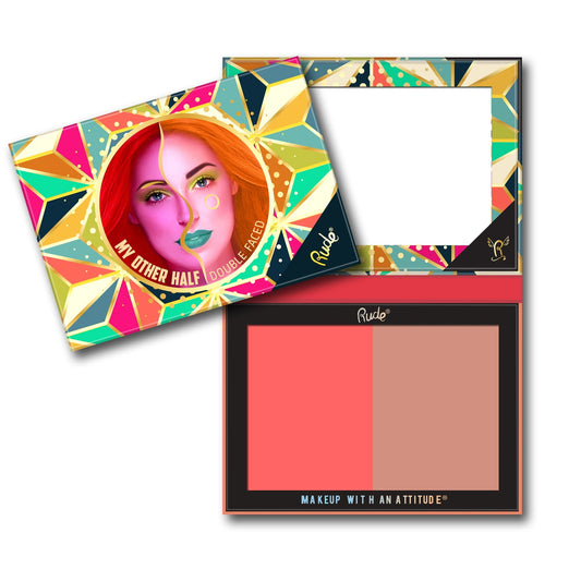 RUDE My Other Half Duo Shade Face Palette - Double Faced - Trending Wellness Store