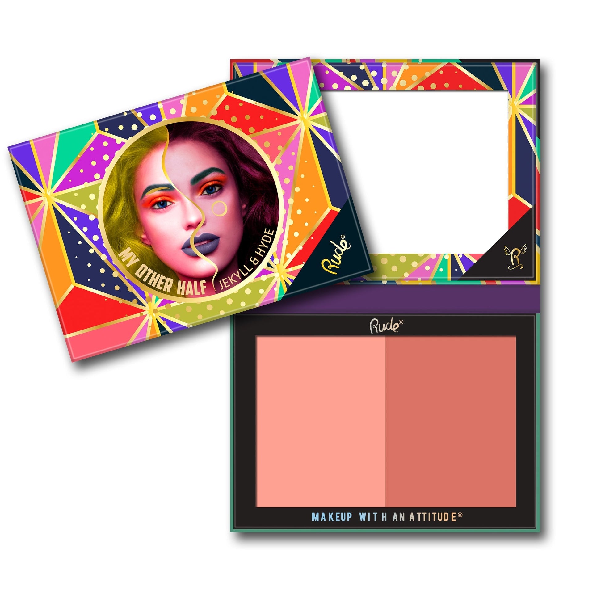 RUDE My Other Half Duo Shade Face Palette - Jekyll &amp; Hyde - Trending Wellness Store