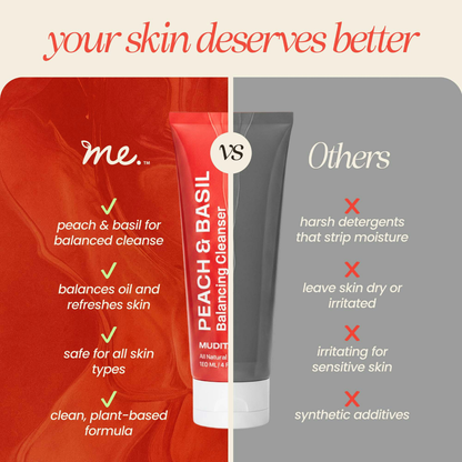 Peach & Basil Balancing Face Cleanser - Trending Wellness Store