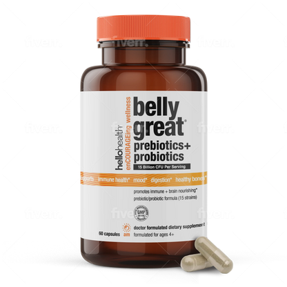 15-in-1 Pre-Probiotics + D3 + Methylfolate capsules - Belly Great - Trending Wellness Store
