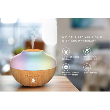 Pursonic Aromatherapy Diffuser & Essential Oil Set-Ultrasonic Top 3 Oils-300ml with 2 Mist Settings 7 Ambient Light Settings - Trending Wellness Store