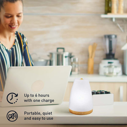 Pursonic Aromatherapy 2 in 1 USB Diffuser & Essential Oil Set-Ultrasonic Top 3 Oils-300ml with 2 Mist Settings 7 Ambient Light Settings - Trending Wellness Store