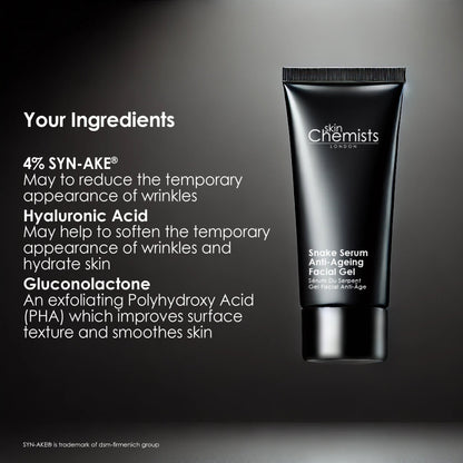 skinChemists Snake Serum Anti-Ageing Facial Gel 30ml - Trending Wellness Store