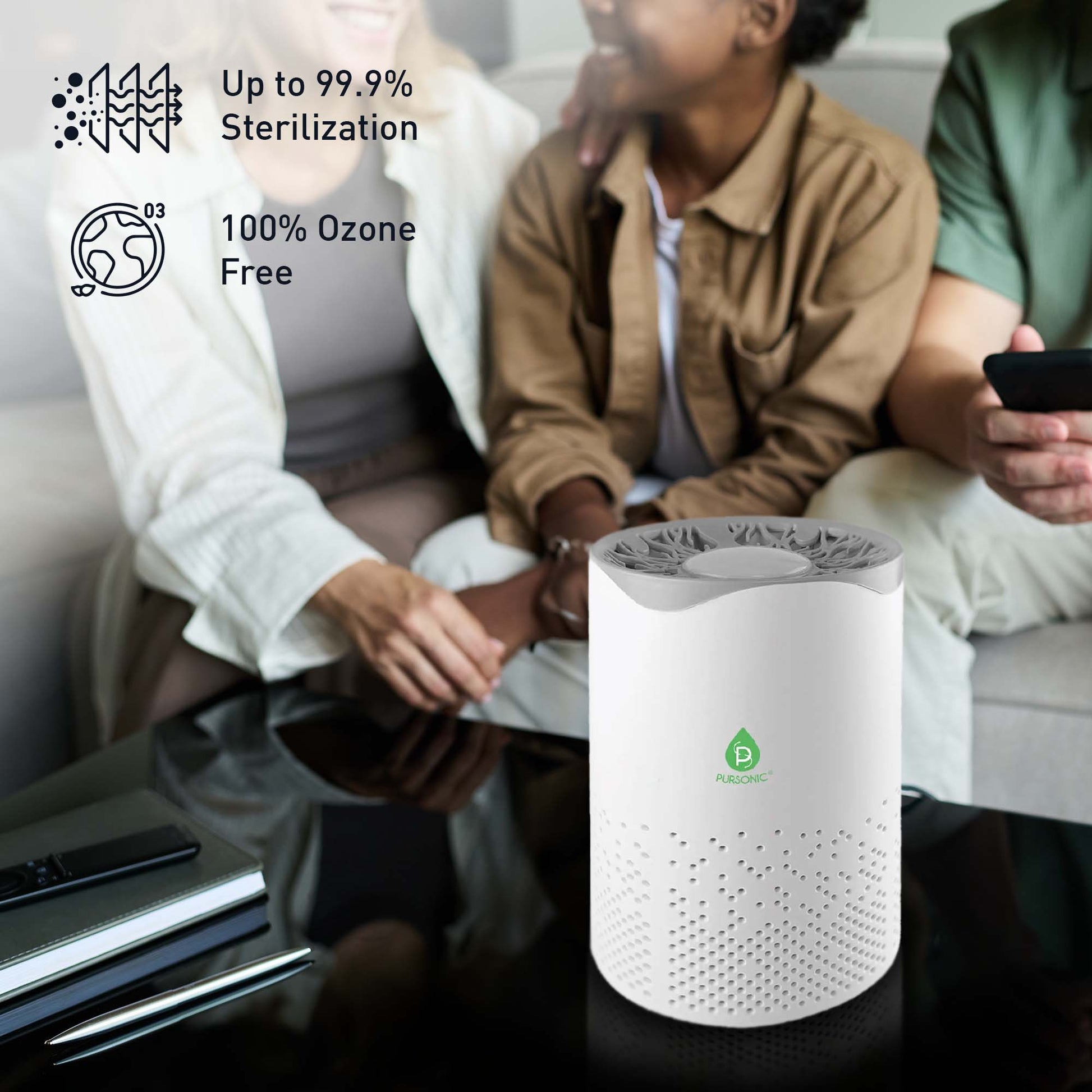 Pursonic Air Purifier with 6-Pack Premium Essential Oils Collection - Trending Wellness Store