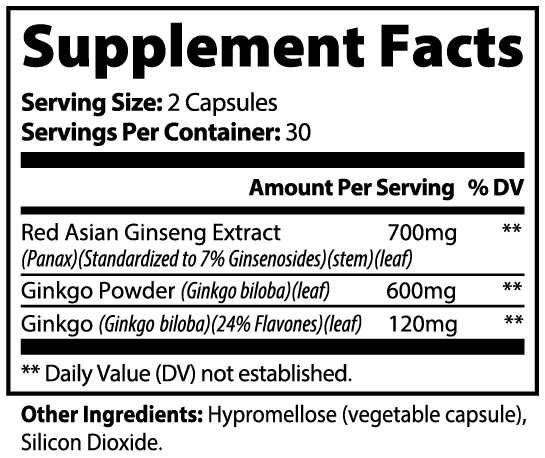 GINKGO BILOBA + GINSENG - Trending Wellness Store