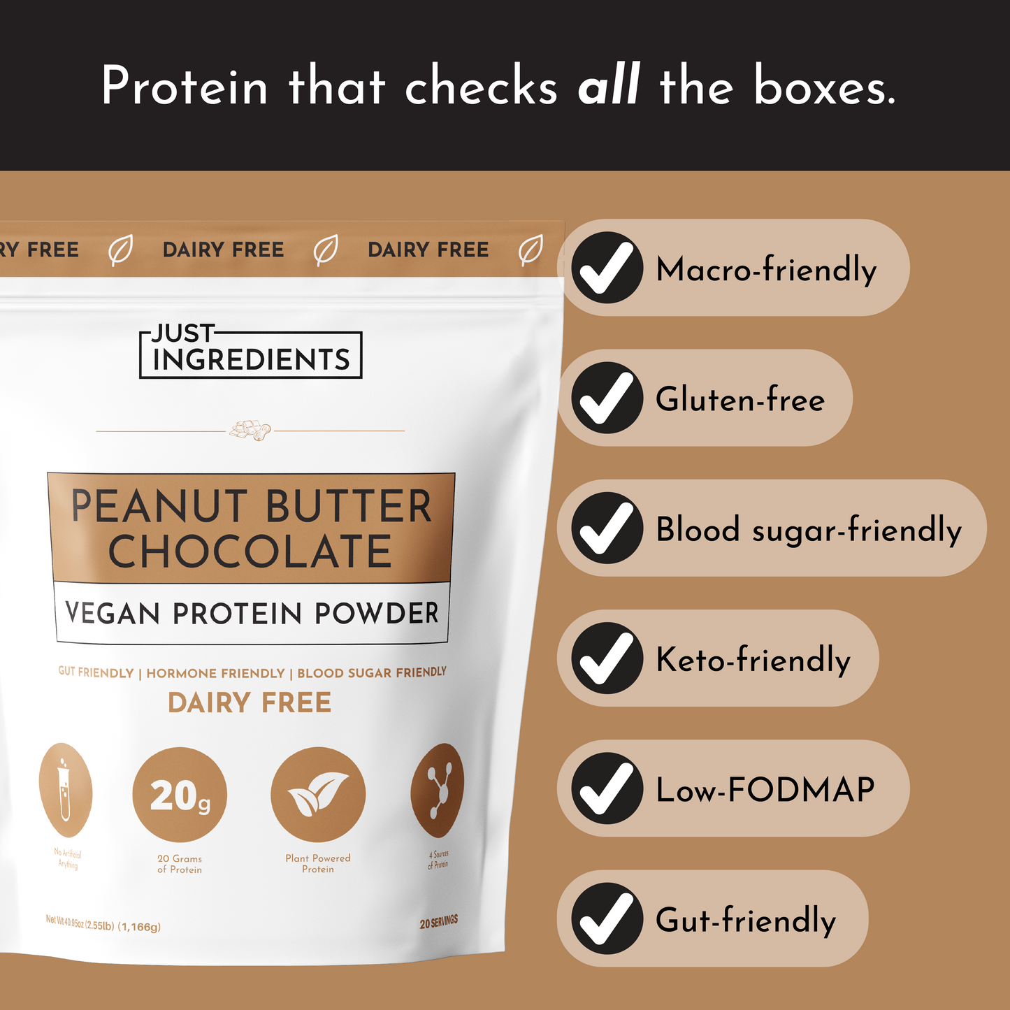 Vegan Peanut Butter Chocolate Protein Powder - Trending Wellness Store