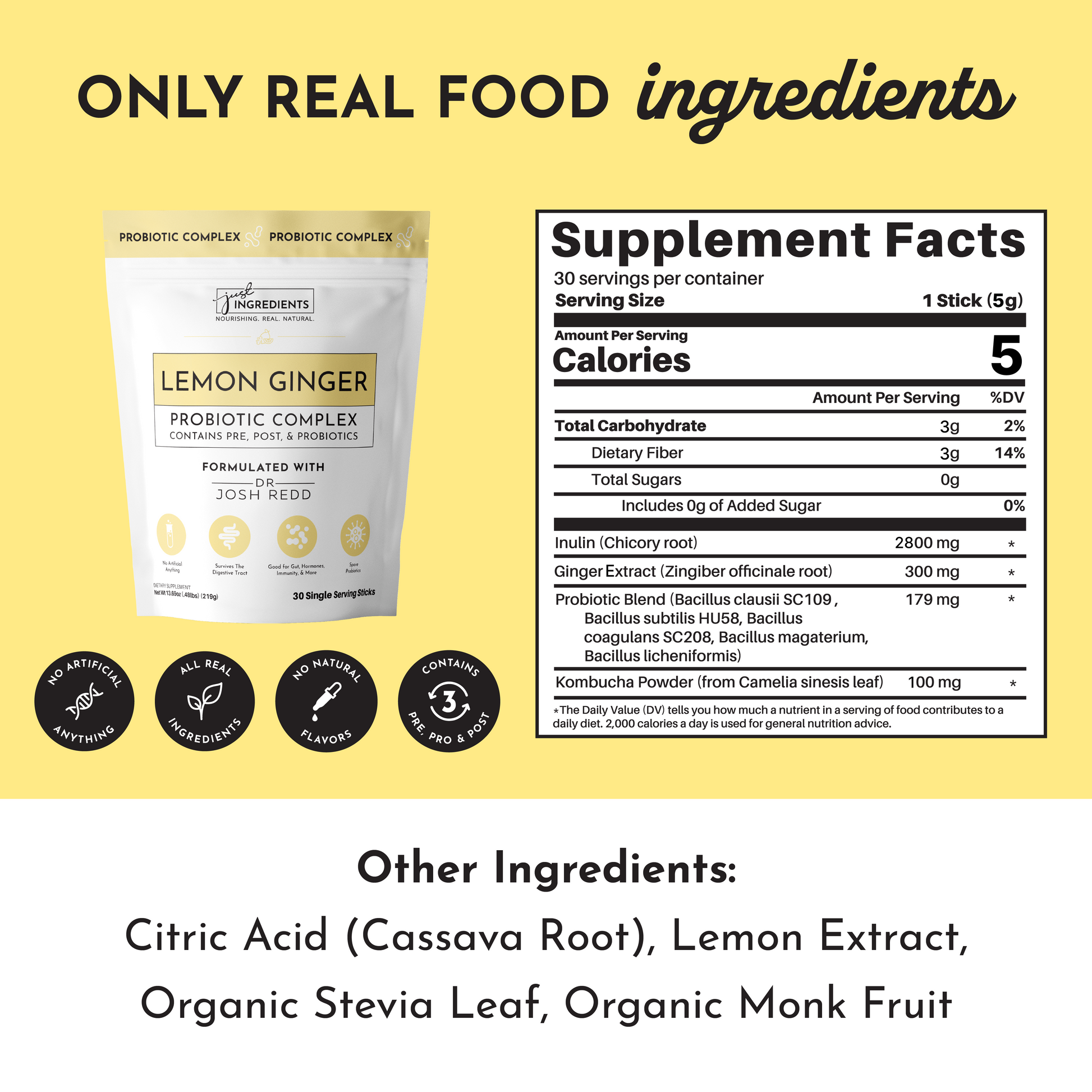 Lemon Ginger 3-In-1 Probiotic Complex - Trending Wellness Store