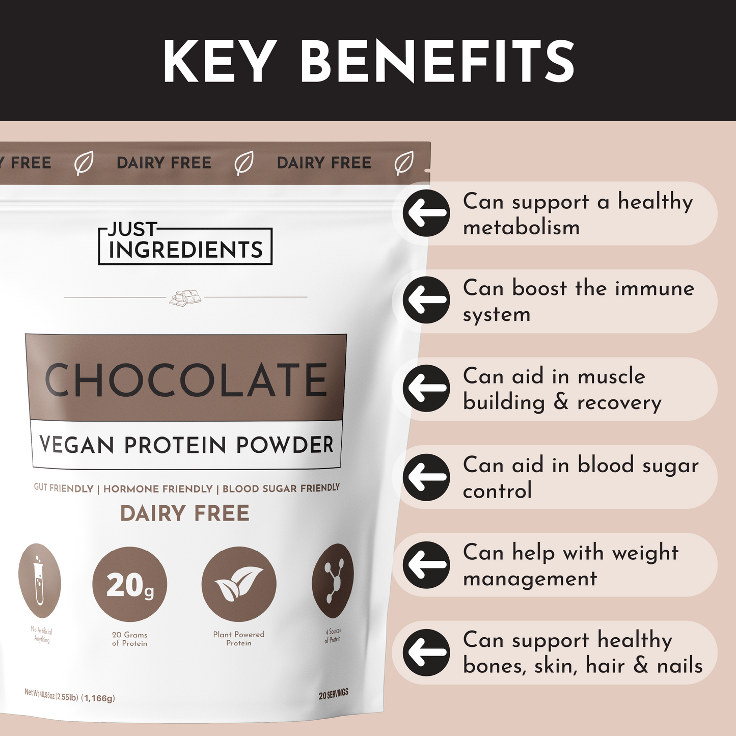 Vegan Chocolate Protein Powder - Trending Wellness Store