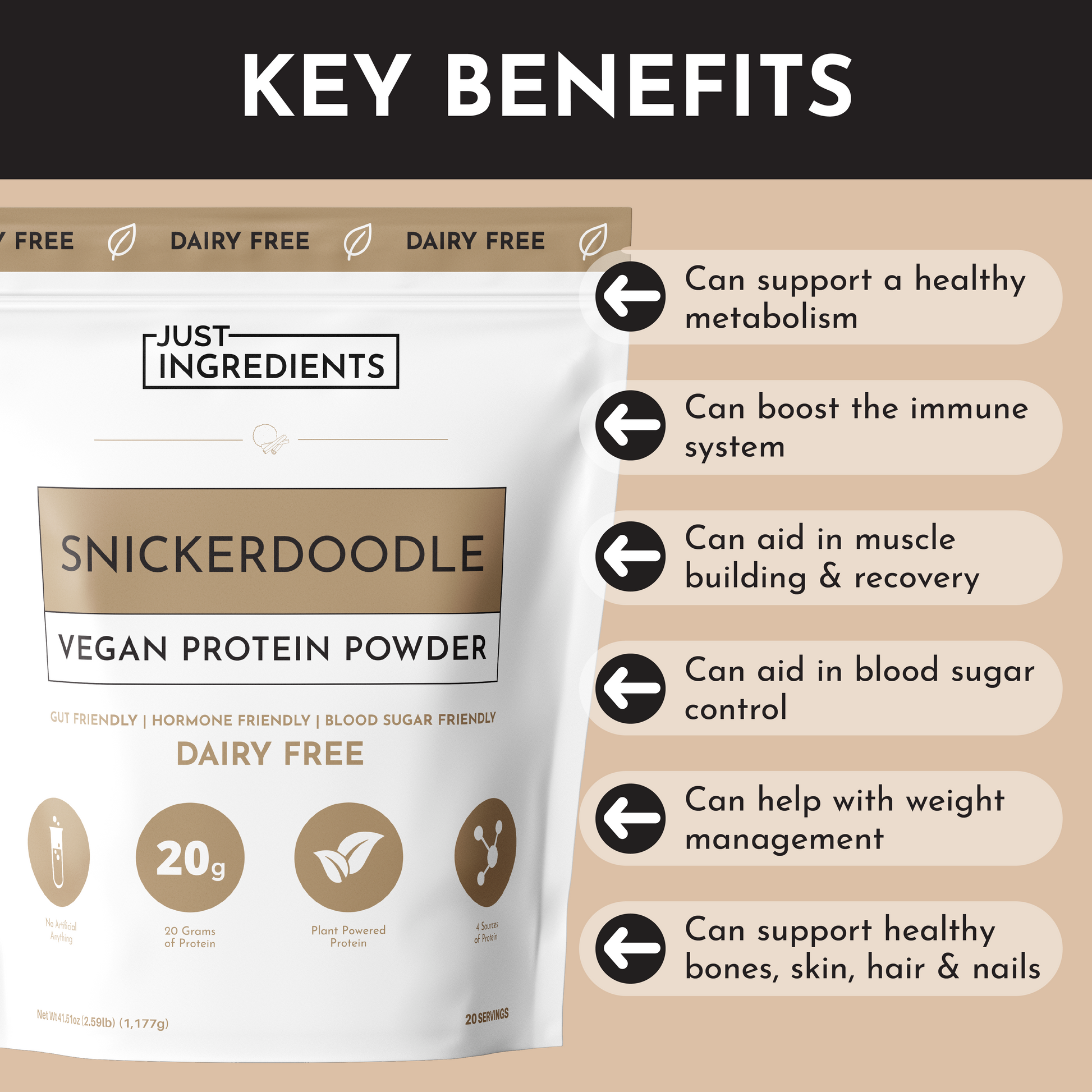 Vegan Snickerdoodle Protein Powder - Trending Wellness Store