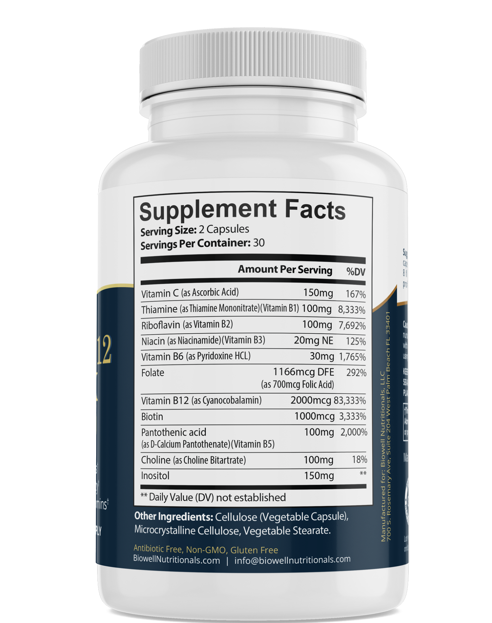 Vitamin B-12 Complex - with Choline & Inositol - Trending Wellness Store