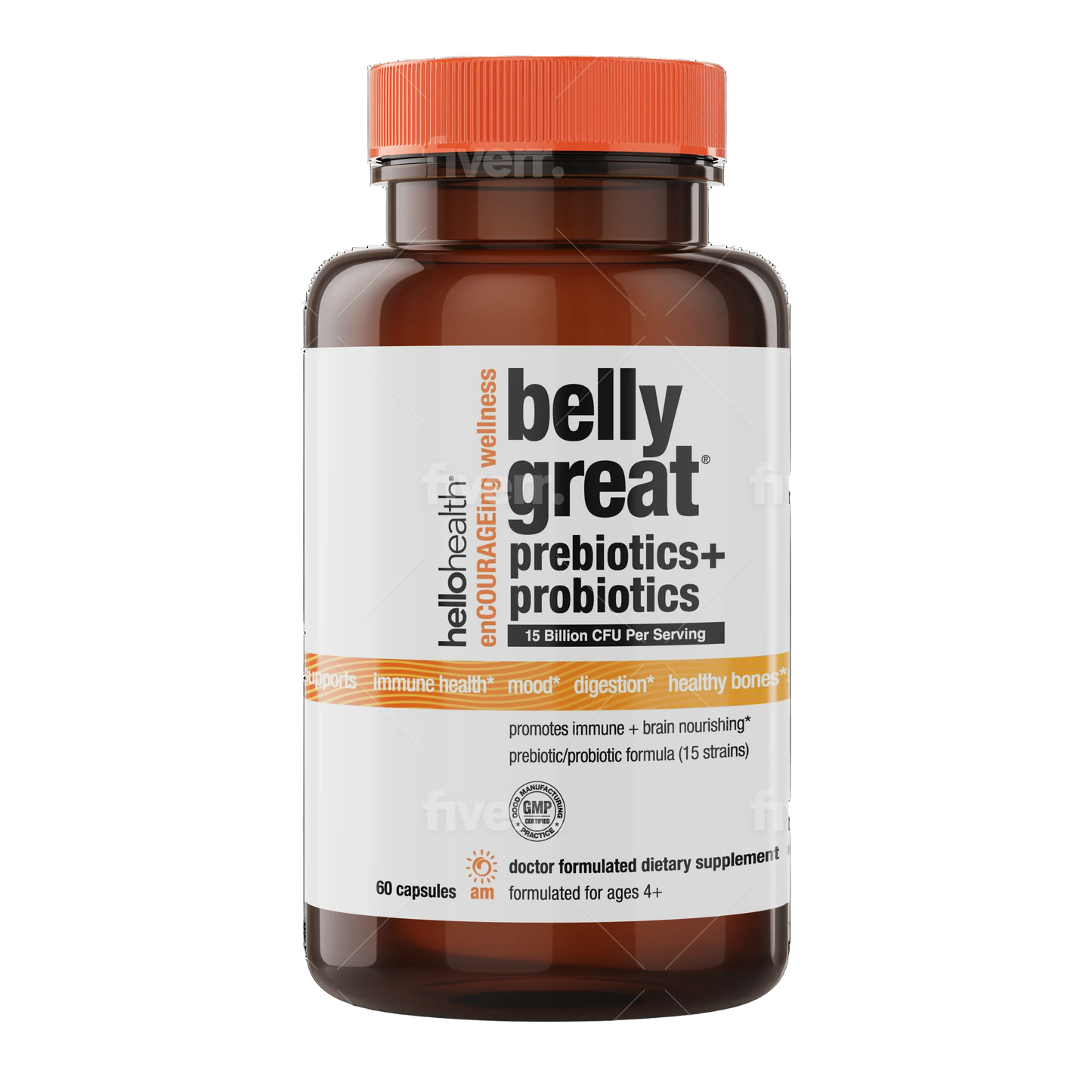 15-in-1 Pre-Probiotics + D3 + Methylfolate capsules - Belly Great - Trending Wellness Store