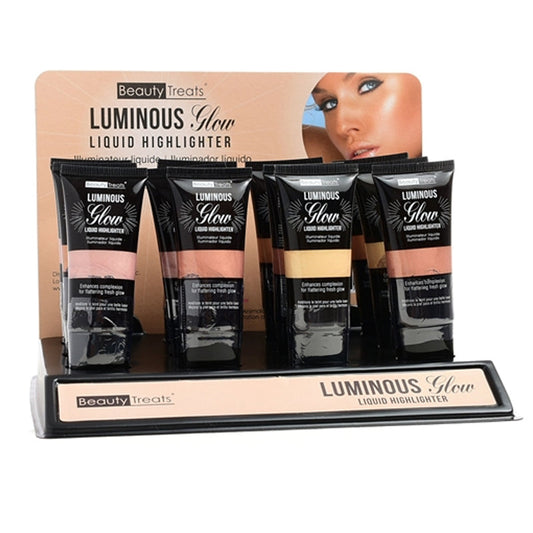 BEAUTY TREATS Luminous Glow Liquid Highlighter Display Set, 12 Pieces - Trending Wellness Store