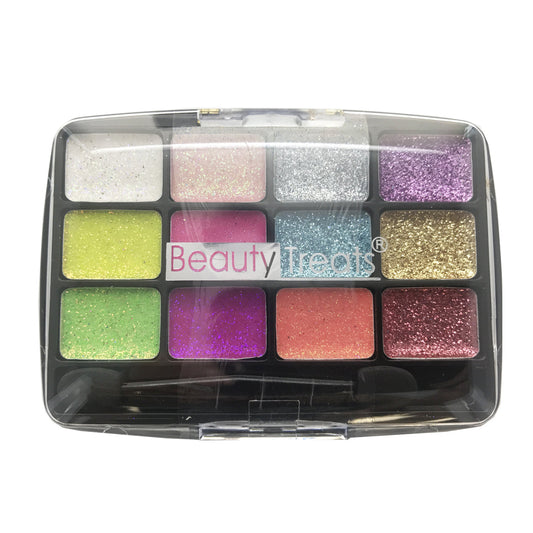 BEAUTY TREATS 12 Colors Glitter Palette - Confetti - Trending Wellness Store