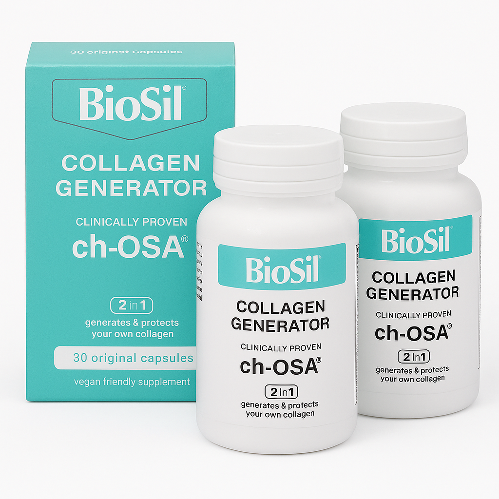 Biosil Collagen Generator - 120 Original Capsules - with Patented ch-OSA Complex - Generates & Protects Your Own Collagen - GMO Free - 60-Day Supply - Trending Wellness Store