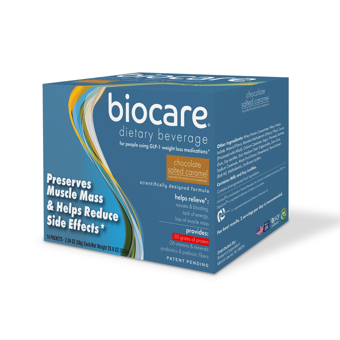 30G Protein Chocolate Salted Caramel Biocare Dietary Beverage (14-Count) - Trending Wellness Store