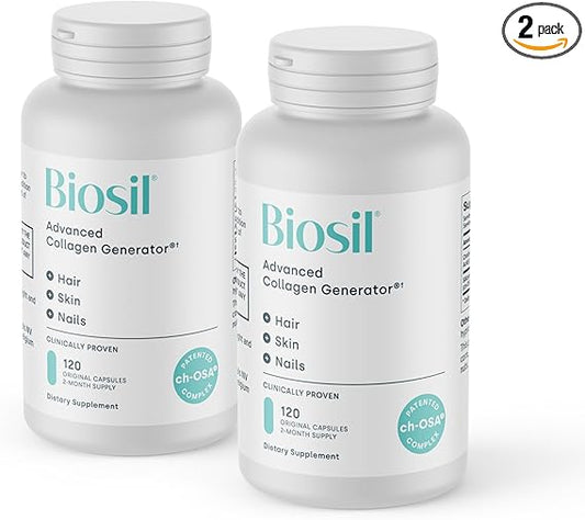Biosil Collagen Generator - 120 Original Capsules Pack of 2 - with Patented ch-OSA Complex - Generates & Protects Your Own Collagen - GMO Free - 60-Day Supply - Trending Wellness Store
