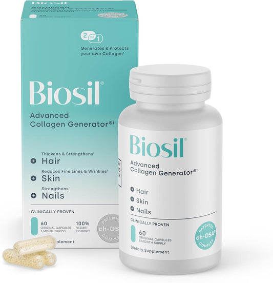 Biosil Collagen Generator - 60 Capsules - with Patented ch-OSA Complex - Generates & Protects Your Own Collagen - GMO Free - 60-Day Supply - Trending Wellness Store