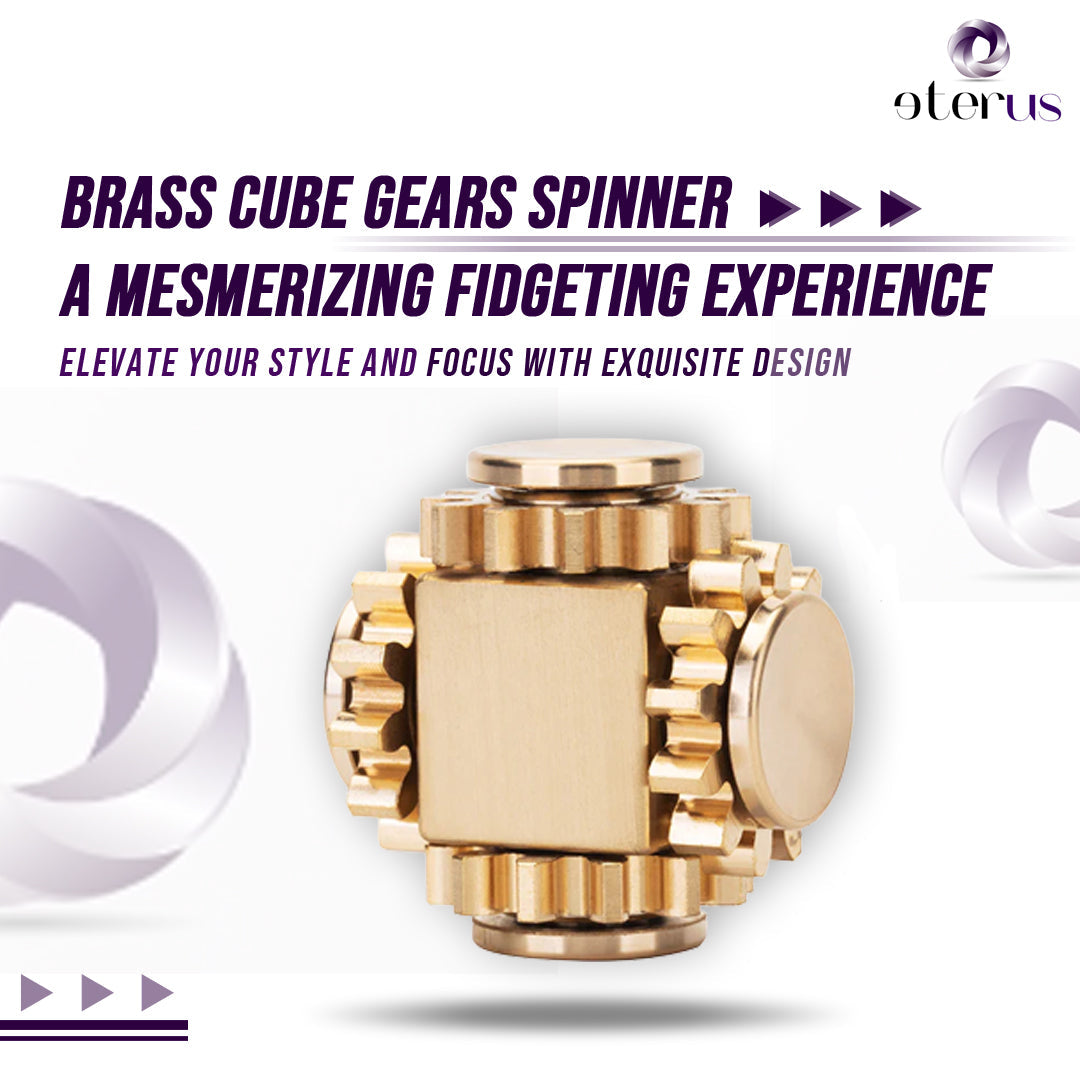 Brass Cube Gears Spinner - Trending Wellness Store