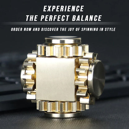Brass Cube Gears Spinner - Trending Wellness Store