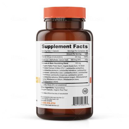 15-in-1 Pre-Probiotics + D3 + Methylfolate capsules - Belly Great - Trending Wellness Store