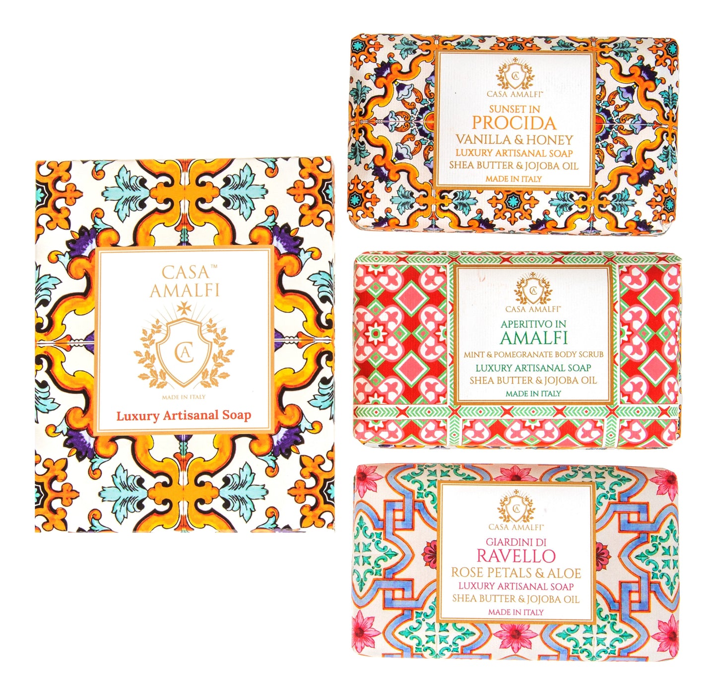 Casa Amalfi Maiolica 3-Soap Set: Sunset in Procida - Trending Wellness Store