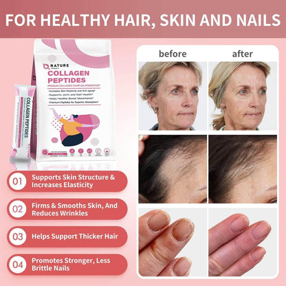 Collagen Hair, Skin & Nails Peptides, 30 Packets - Trending Wellness Store